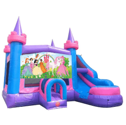 Princess Pink Bounce House with Water Slide