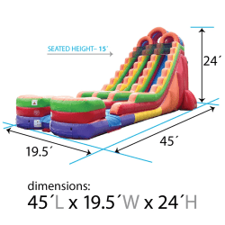 2420Rainbow20Dimensions 1755553857 24' Double Lane Rainbow Slide - Dry Only