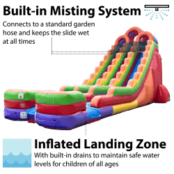 2420Rainbow20Double20Lane20Misting 1755553587 24' Double Lane Rainbow Water Slide