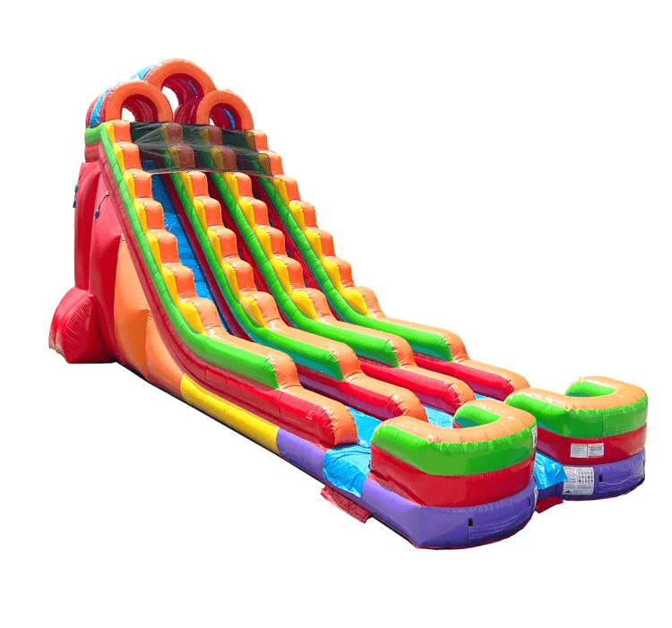 24' Double Lane Rainbow Slide - Dry Only